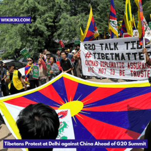 Tibetans Protest at Delhi against China Ahead of G20 Summit